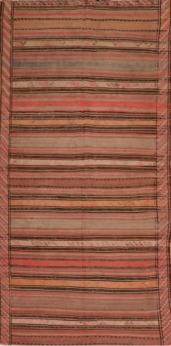 Kilim Red Runner Flat Woven 46 X 90 Area Rug 100-109849 Image 0
