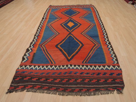 Kilim Red Runner Flat Woven 44 X 93 Area Rug 100-109851 Image 1