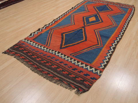 Kilim Red Runner Flat Woven 44 X 93 Area Rug 100-109851 Image 2