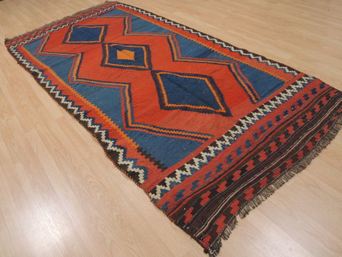 Kilim Red Runner Flat Woven 44 X 93 Area Rug 100-109851 Image 3