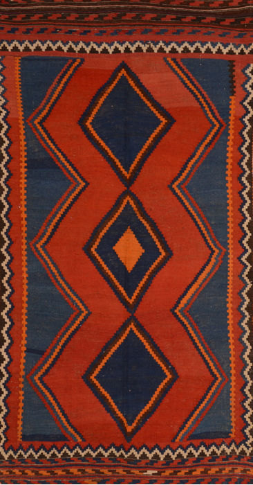 Kilim Red Runner Flat Woven 44 X 93 Area Rug 100-109851 Image 0