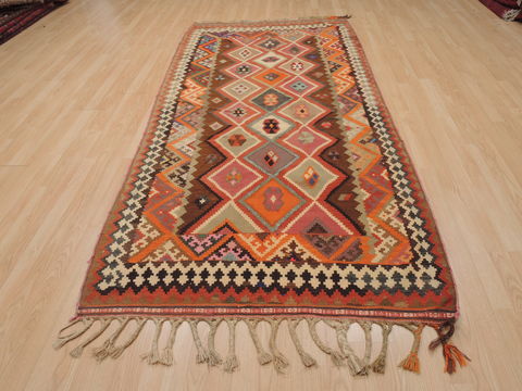 Kilim Red Runner Flat Woven 41 X 92 Area Rug 100-109852 Image 1