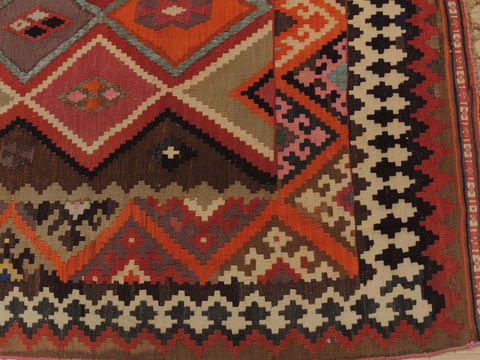 Kilim Red Runner Flat Woven 41 X 92 Area Rug 100-109852 Image 3