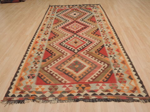 Kilim Red Runner Flat Woven 49 X 98 Area Rug 100-109853 Image 3