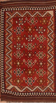 Kilim Red Flat Woven 5'3" X 8'11"  Area Rug 100-109854