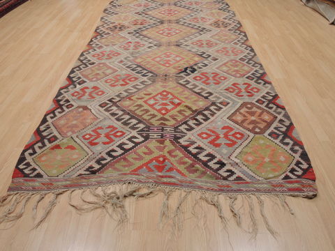 Kilim Beige Runner Flat Woven 53 X 119 Area Rug 100-109855 Image 1
