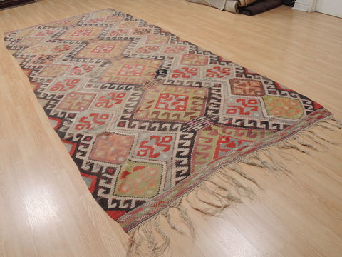 Kilim Beige Runner Flat Woven 53 X 119 Area Rug 100-109855 Image 3