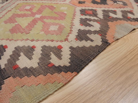 Kilim Beige Runner Flat Woven 53 X 119 Area Rug 100-109855 Image 6