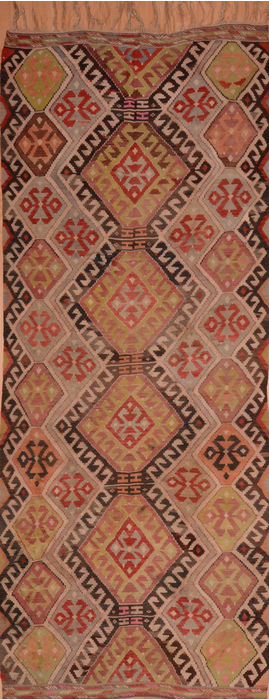 Kilim Beige Runner Flat Woven 53 X 119 Area Rug 100-109855 Image 0
