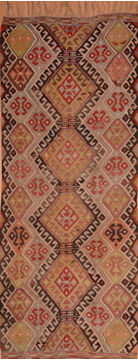 Kilim Beige Runner Flat Woven 5'3" X 11'9"  Area Rug 100-109855