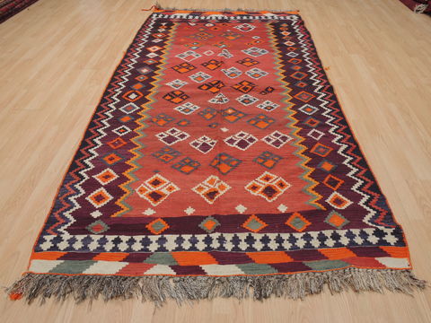Kilim Red Runner Flat Woven 49 X 96 Area Rug 100-109859 Image 1