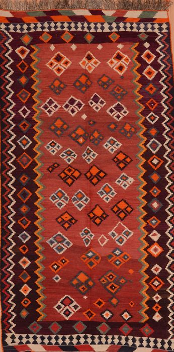 Kilim Red Runner Flat Woven 49 X 96 Area Rug 100-109859 Image 0
