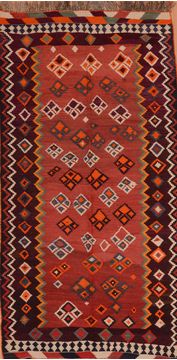 Kilim Red Runner Flat Woven 4'9" X 9'6"  Area Rug 100-109859
