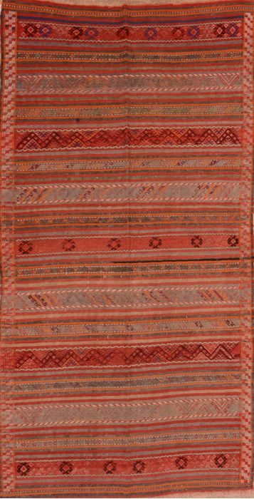 Kilim Red Flat Woven 411 X 94 Area Rug 100-109861 Image 0
