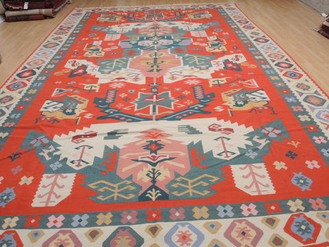 Kilim Green Flat Woven 104 X 159 Area Rug 100-109863 Image 5