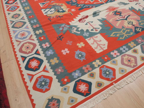 Kilim Green Flat Woven 104 X 159 Area Rug 100-109863 Image 6