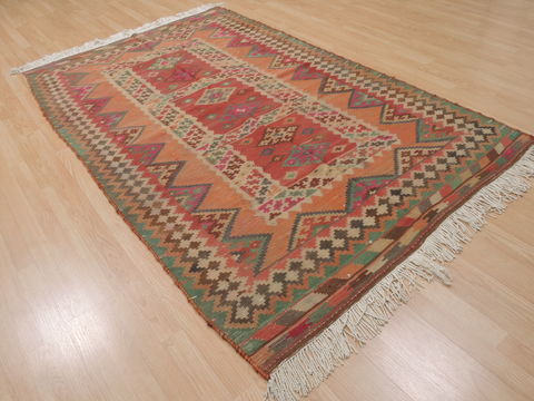 Kilim Brown Flat Woven 49 X 78 Area Rug 100-109865 Image 3