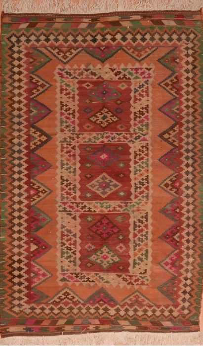 Kilim Brown Flat Woven 49 X 78 Area Rug 100-109865 Image 0