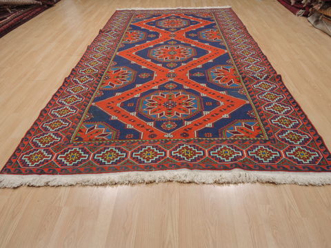 Kilim Blue Flat Woven 63 X 115 Area Rug 100-109870 Image 1