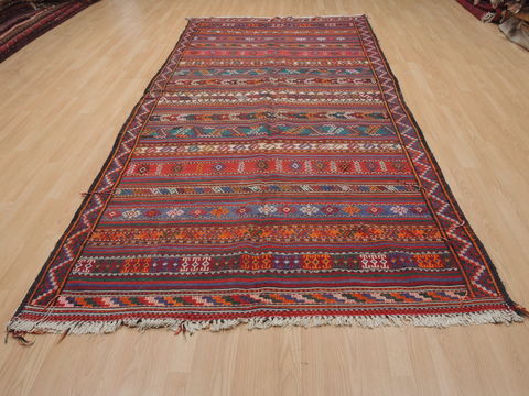 Kilim Red Runner Flat Woven 55 X 114 Area Rug 100-109875 Image 1