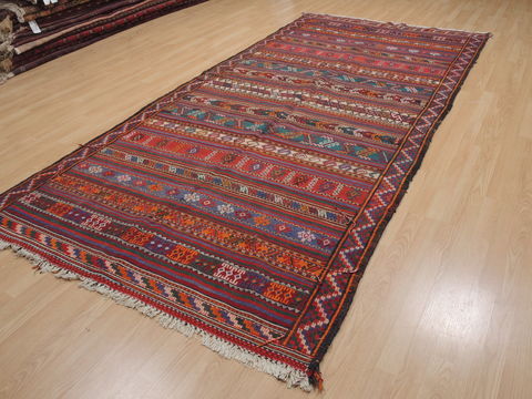 Kilim Red Runner Flat Woven 55 X 114 Area Rug 100-109875 Image 2