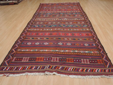 Kilim Red Runner Flat Woven 55 X 114 Area Rug 100-109875 Image 4