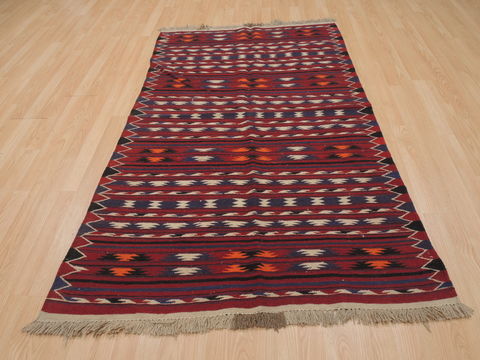 Kilim Red Flat Woven 38 X 65 Area Rug 100-109880 Image 1