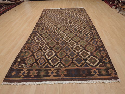 Kilim Brown Runner Flat Woven 51 X 1010 Area Rug 100-109886 Image 1