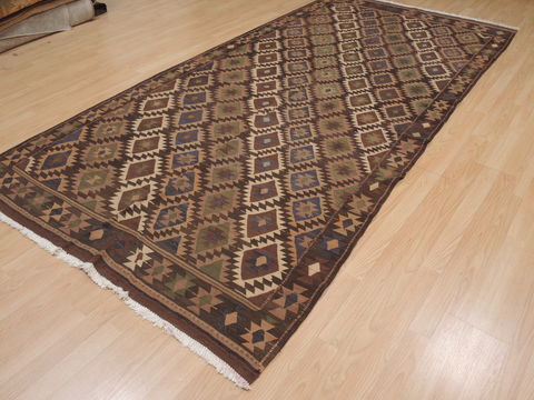 Kilim Brown Runner Flat Woven 51 X 1010 Area Rug 100-109886 Image 5