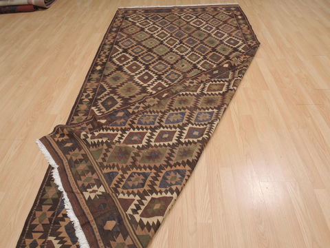 Kilim Brown Runner Flat Woven 51 X 1010 Area Rug 100-109886 Image 6