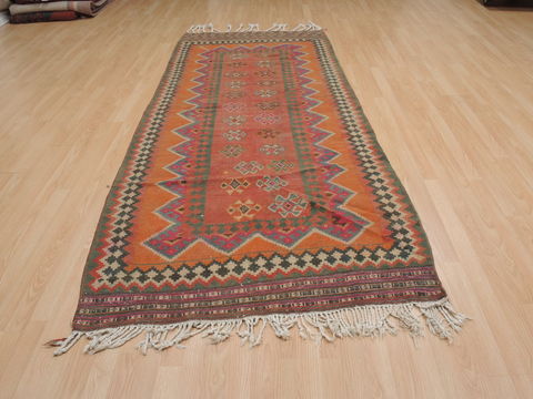 Kilim Brown Runner Flat Woven 40 X 97 Area Rug 100-109888 Image 3