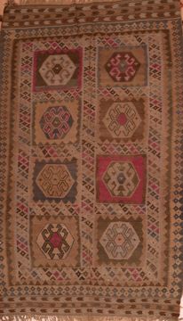 Kilim Brown Flat Woven 4'11" X 8'4"  Area Rug 100-109889