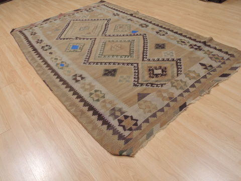 Kilim Brown Flat Woven 55 X 82 Area Rug 100-109890 Image 3