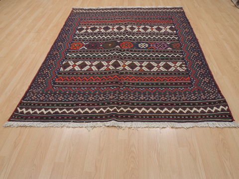 Kilim Red Flat Woven 53 X 70 Area Rug 100-109892 Image 1
