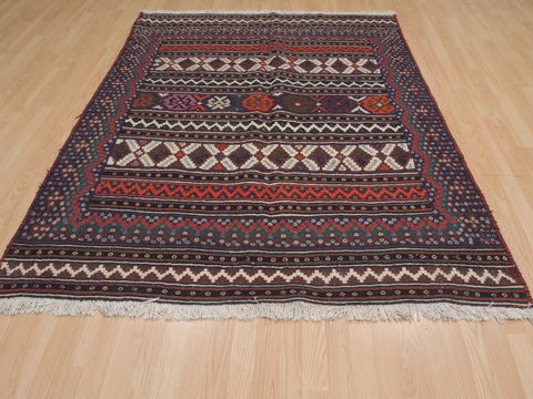 Kilim Red Flat Woven 53 X 70 Area Rug 100-109892 Image 3