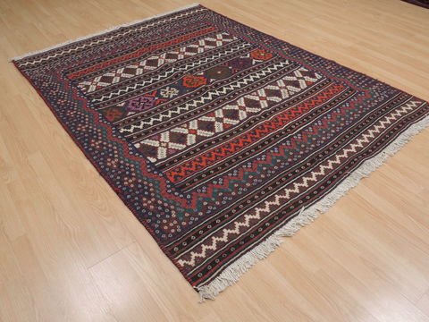 Kilim Red Flat Woven 53 X 70 Area Rug 100-109892 Image 4