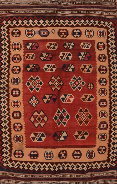 Kilim Red Flat Woven 53 X 77 Area Rug 100-109893 Image 0