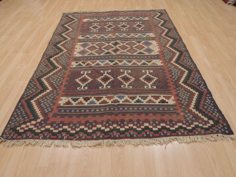 Kilim Brown Flat Woven 50 X 74 Area Rug 100-109897 Image 1