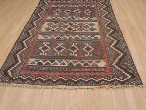 Kilim Brown Flat Woven 50 X 74 Area Rug 100-109897 Image 4