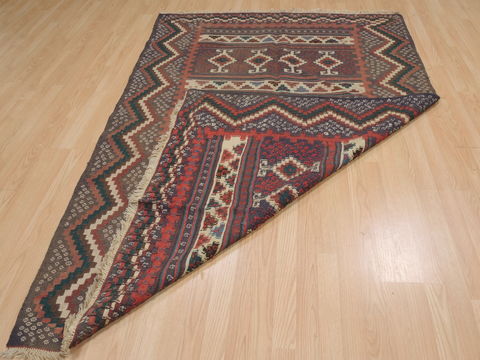 Kilim Brown Flat Woven 50 X 74 Area Rug 100-109897 Image 8