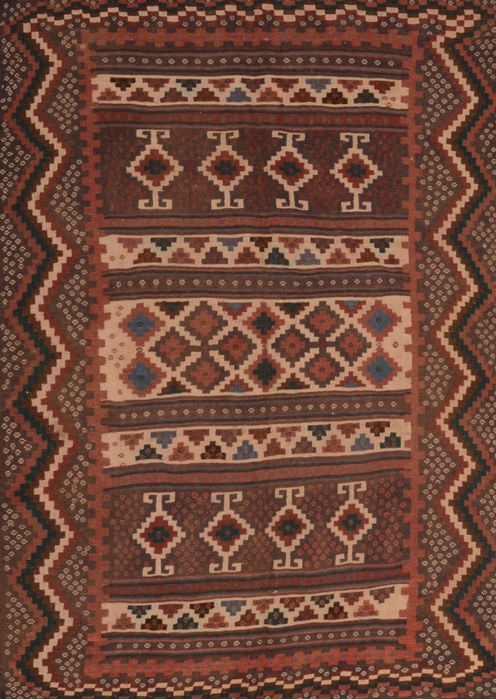 Kilim Brown Flat Woven 50 X 74 Area Rug 100-109897 Image 0