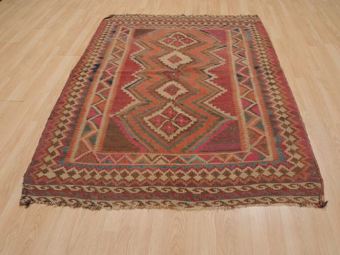 Kilim Red Flat Woven 47 X 63 Area Rug 100-109898 Image 1
