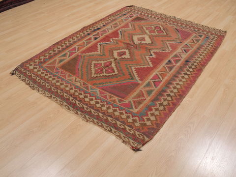 Kilim Red Flat Woven 47 X 63 Area Rug 100-109898 Image 2