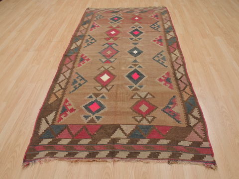 Kilim Brown Flat Woven 39 X 73 Area Rug 100-109899 Image 1