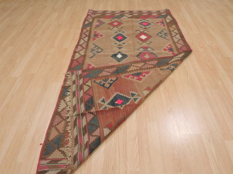 Kilim Brown Flat Woven 39 X 73 Area Rug 100-109899 Image 6