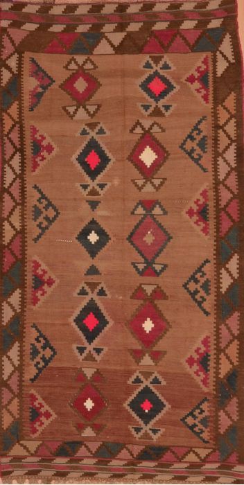 Kilim Brown Flat Woven 39 X 73 Area Rug 100-109899 Image 0
