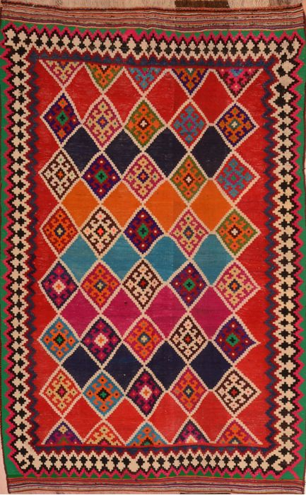 Kilim Red Flat Woven 46 X 73 Area Rug 100-109903 Image 0