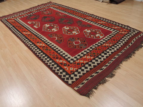 Kilim Red Runner Flat Woven 54 X 96 Area Rug 100-109904 Image 3
