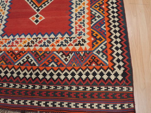 Kilim Red Runner Flat Woven 410 X 101 Area Rug 100-109905 Image 5