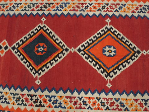 Kilim Red Runner Flat Woven 410 X 101 Area Rug 100-109905 Image 6